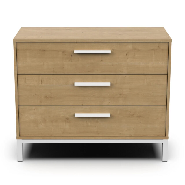 CaliCosy Ladenkast 3 laden eiken en mat zwart craft l90,7 cm 2937208 large