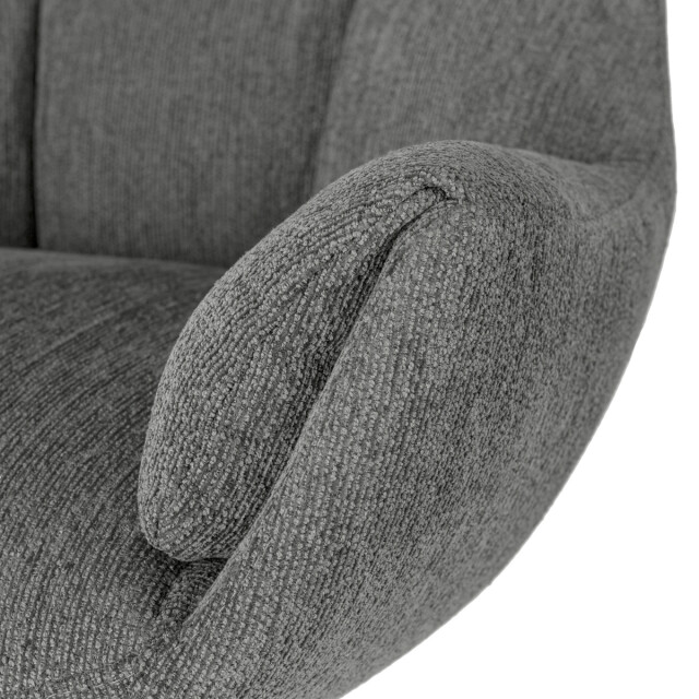CaliCosy Fauteuil in gewatteerde stof met zwarte metalen poten h89 cm odette 3084071 large
