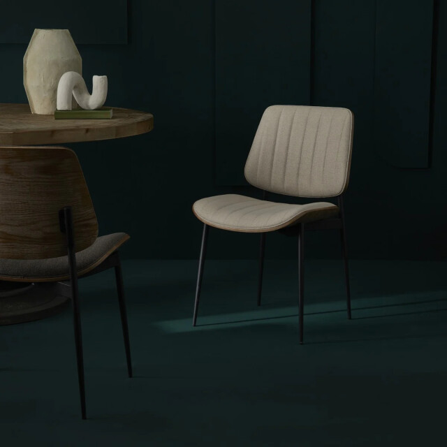 Signature Set van 2 stoelen in gewatteerde stof h82,5 cm giselle 3066916 large
