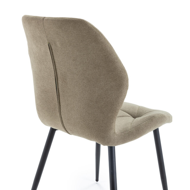 CaliCosy Set van 4 stoelen in stof met zwarte metalen poten l47,5 cm luna 3078795 large