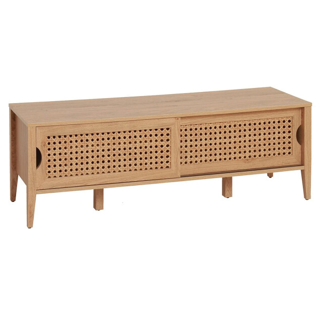 CaliCosy Tv-meubel met 2 schuifdeuren, rotan decor 2929663 large