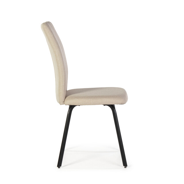 CaliCosy Set van 4 stoelen in stof met zwarte metalen poten l47,5 cm pretty 3078799 large