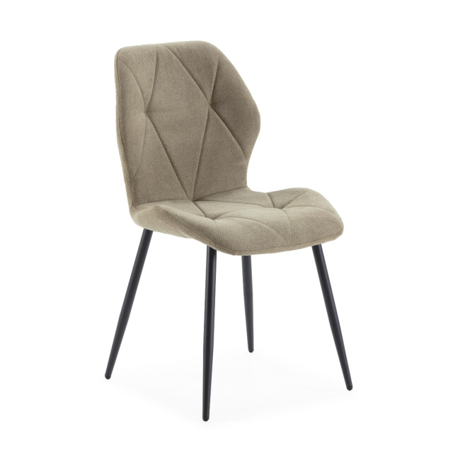 CaliCosy Set van 4 stoelen in stof met zwarte metalen poten l47,5 cm luna 3078795 large
