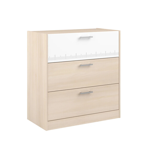 CaliCosy Ladenkast 3 laden licht hout en wit decor l78 cm charly 2929942 large