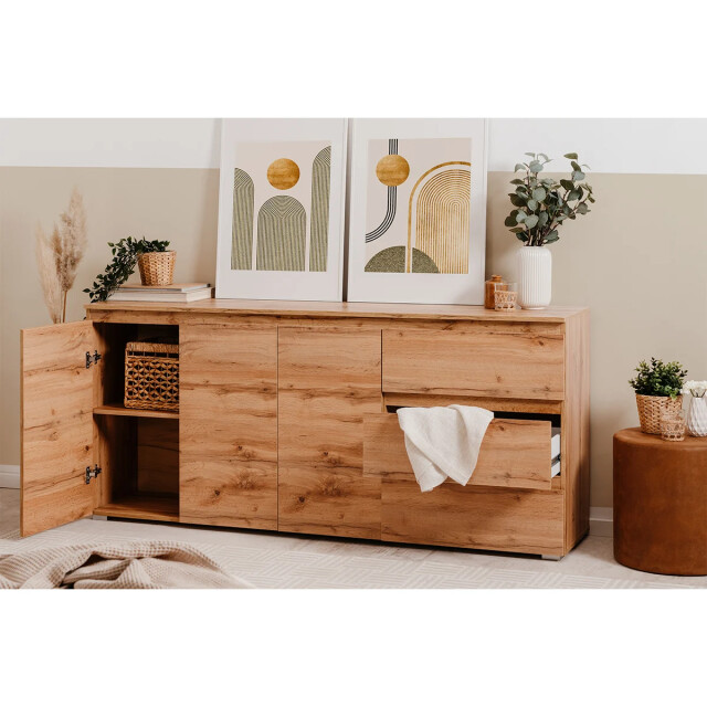 CaliCosy Dressoir met 3 deuren, 3 laden en 2 planken l178,5 x h80 cm 2937167 large