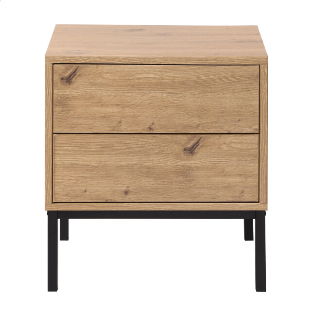 CaliCosy Nachtkastje met 2 lades, eikendecor, hoogte 50 cm lenny 2930242 large