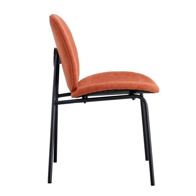 CaliCosy Set van 2 stoelen in stof met zwarte metalen poten l45 cm cori 3078570 large