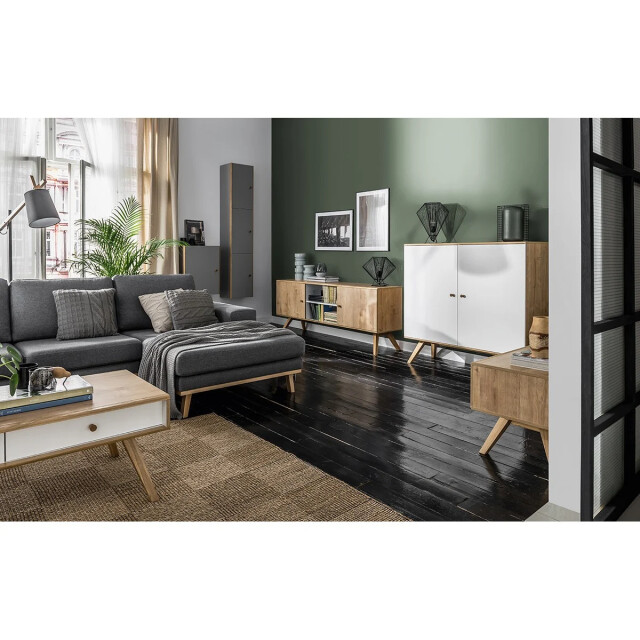 CaliCosy Dressoir met 2 deuren en 6 legplanken b120 cm nature 2937567 large