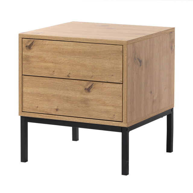 CaliCosy Nachtkastje met 2 lades, eikendecor, hoogte 50 cm lenny 2930242 large