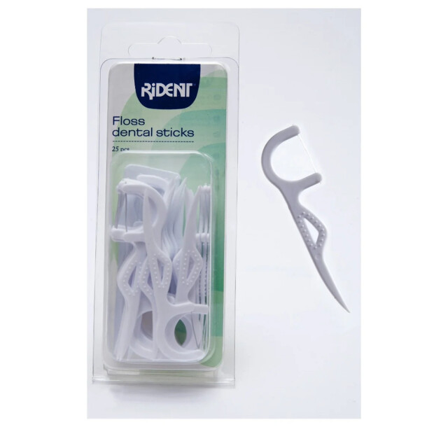 CaliCosy Set van 75 tandenstokers met witte flosdraad 7 x 1,7 cm 2928743 large