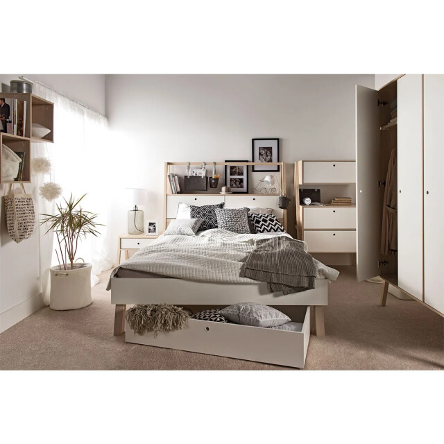CaliCosy Kast met 3 deuren, 5 planken, 1 kledingstang en 1 kapstok spot 2932022 large