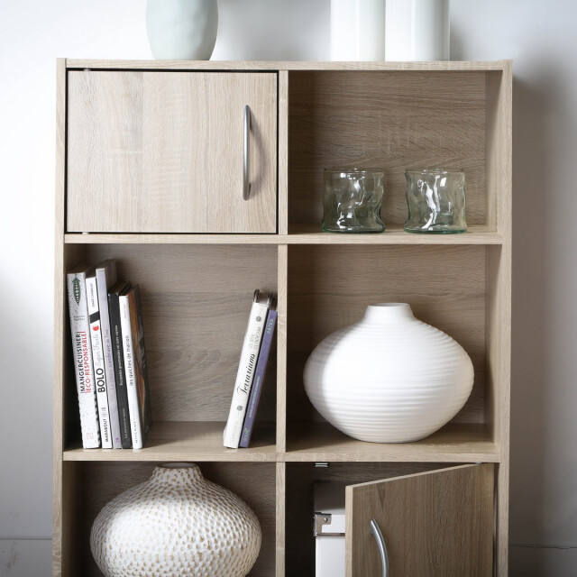 CaliCosy Opbergplank met 6 vakken en 2 deurtjes 2936847 large