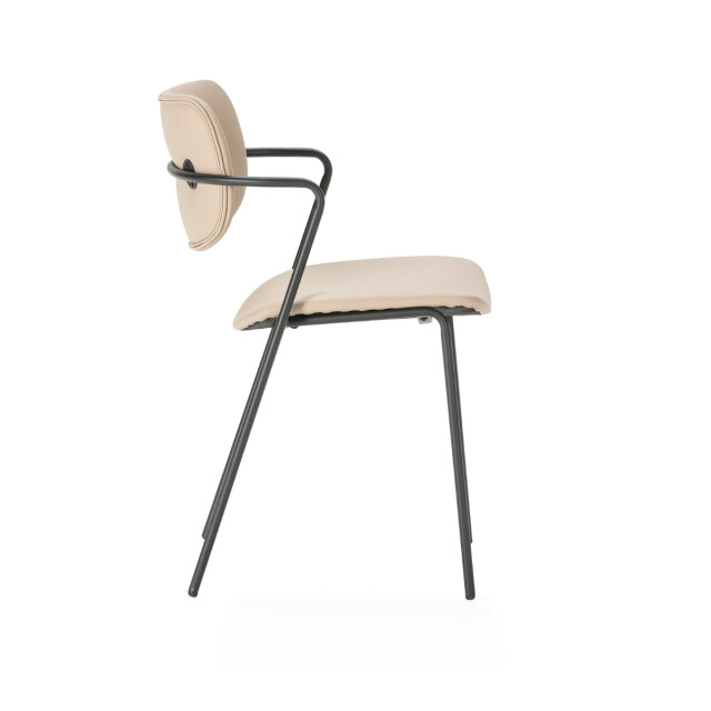 CaliCosy Set van 2 stoelen met zwarte metalen poten l49 cm maika 3078775 large