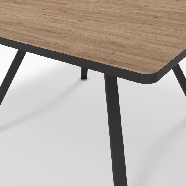 CaliCosy Vierkante tafel met zwarte metalen poten l136 x b136 cm beni 3079550 large