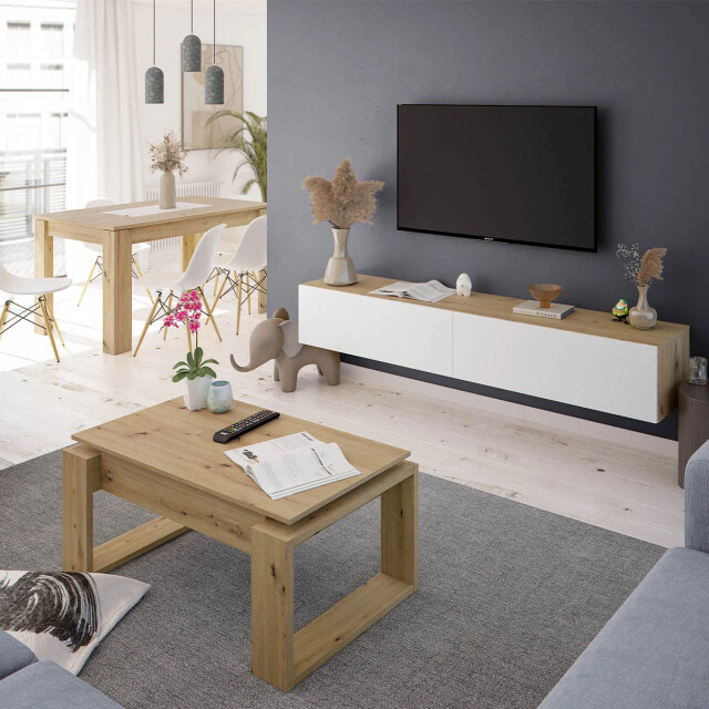 CaliCosy Hangend meubel met 2 kleppen en 2 opbergvakken l180 cm kaway 2931950 large