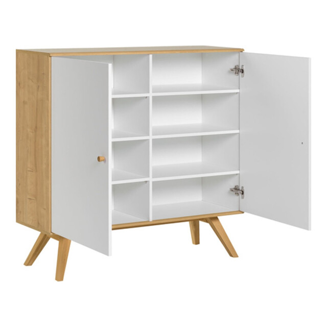 CaliCosy Dressoir met 2 deuren en 6 legplanken b120 cm nature 2937567 large