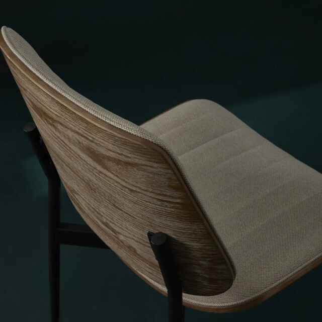 Signature Set van 2 stoelen in gewatteerde stof h82,5 cm giselle 3066916 large