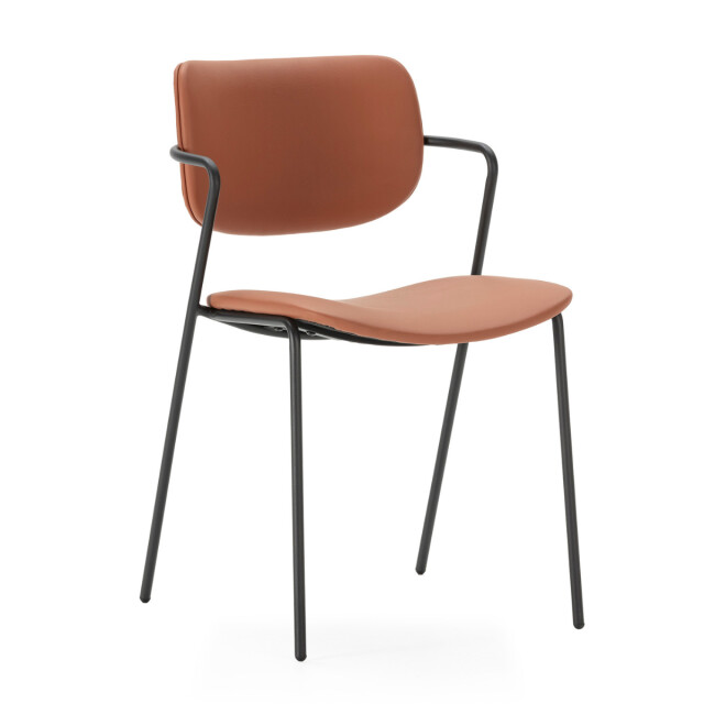 CaliCosy Set van 2 stoelen met zwarte metalen poten l49 cm maika 3078776 large