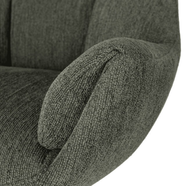 CaliCosy Fauteuil in gewatteerde stof met zwarte metalen poten h89 cm odette 3084070 large