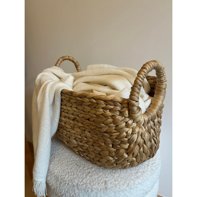 CaliCosy Water hyacint mand met handvaten hoogte 22cm 2929022 large