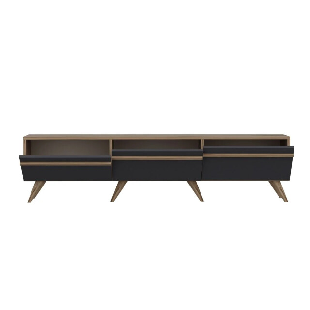 CaliCosy Meubel tv 3 deuren antraciet grijs l180 cm amsterdam 2930401 large