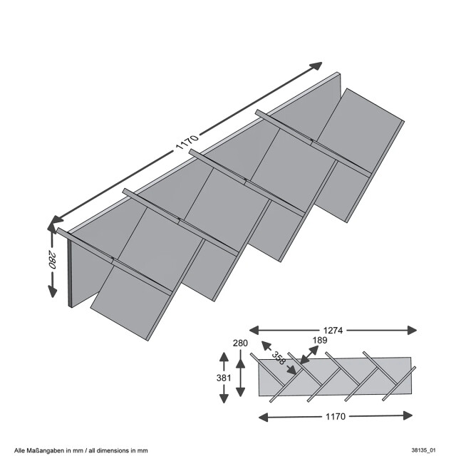 CaliCosy Wandplank voor boeken l127.5 cm büchen 2936966 large