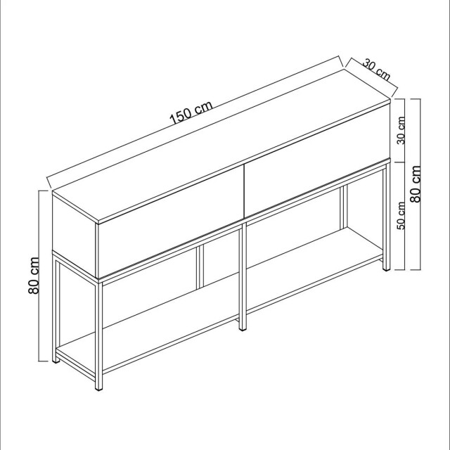 CaliCosy Console 2 neerklapbare deuren l150 cm lord 2937527 large