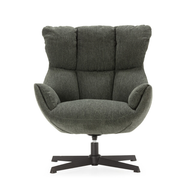 CaliCosy Fauteuil in gewatteerde stof met zwarte metalen poten h89 cm odette 3084070 large