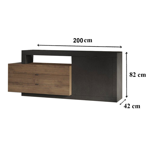 CaliCosy Buffet 2 deuren en 3 laden l200 cm journey 2930261 large