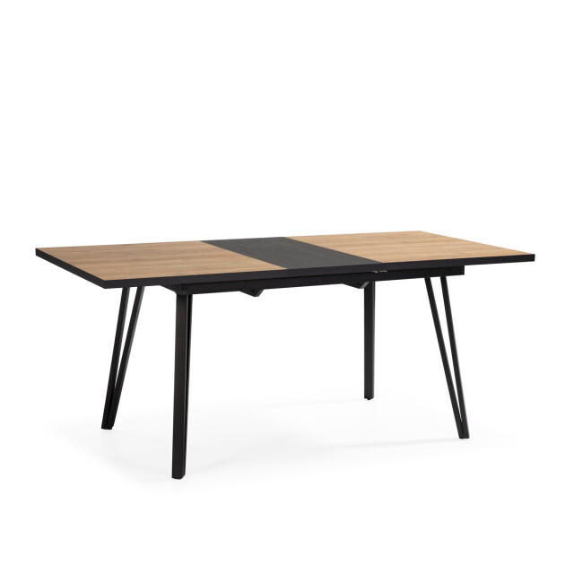 CaliCosy Uitschuifbare tafel van 140 tot 180 cm met zwarte metalen poten cleo 3079549 large