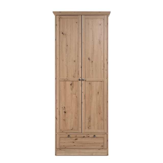 CaliCosy Armoire d'entrée 2 portes à cadre, 5 étagères et 1 tiroir l80 cm timber 3042273 large