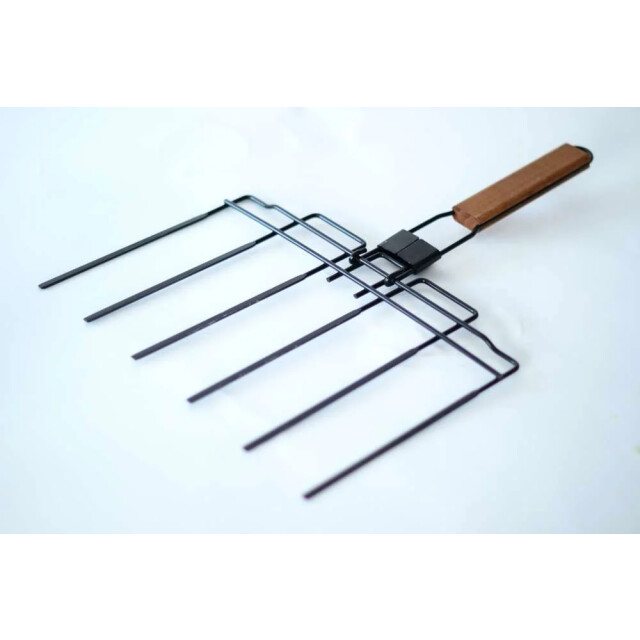 CaliCosy Barbecue spies 6 in 1 opvouwbaar met houten handvat 2928321 large