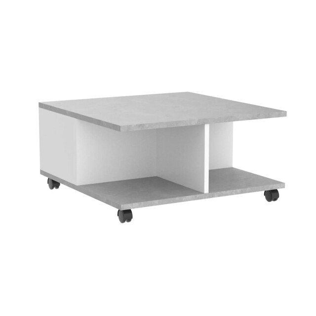 CaliCosy Salontafel op wielen 2 laden 2 vakken l70 cm twin 2936986 large