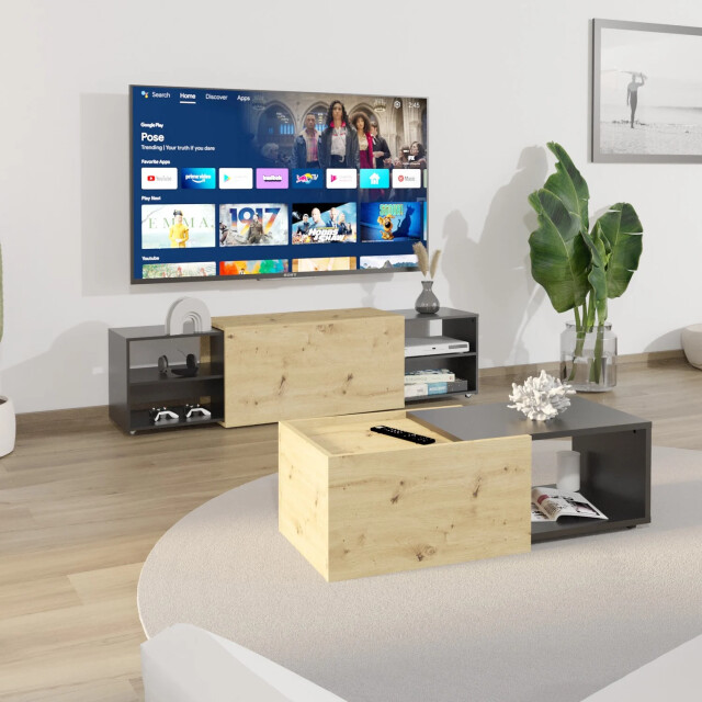 CaliCosy Modulaire tv-meubel 4 planken slide l194,5 cm x h49,2 cm 2930041 large