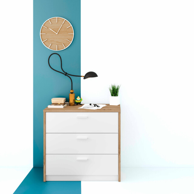 CaliCosy Commode 3 laden met uitschuifbaar bureau l81 tot 130 cm kommo 2991323 large