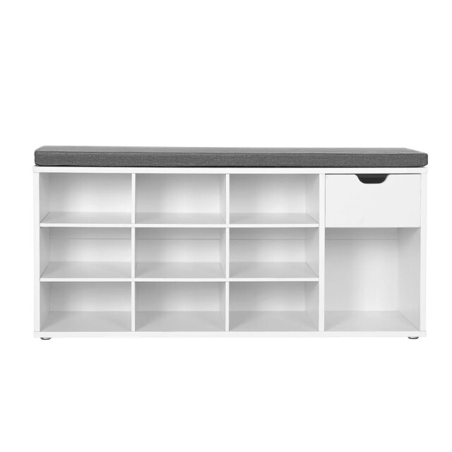 CaliCosy Opbergbank voor schoenen wit 10 vakken 1 lade 2930201 large