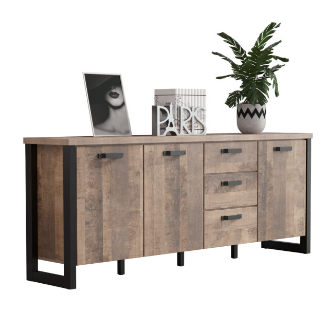 CaliCosy Laag dressoir met 3 deuren en 3 lades l214 cm emile 3042533 large