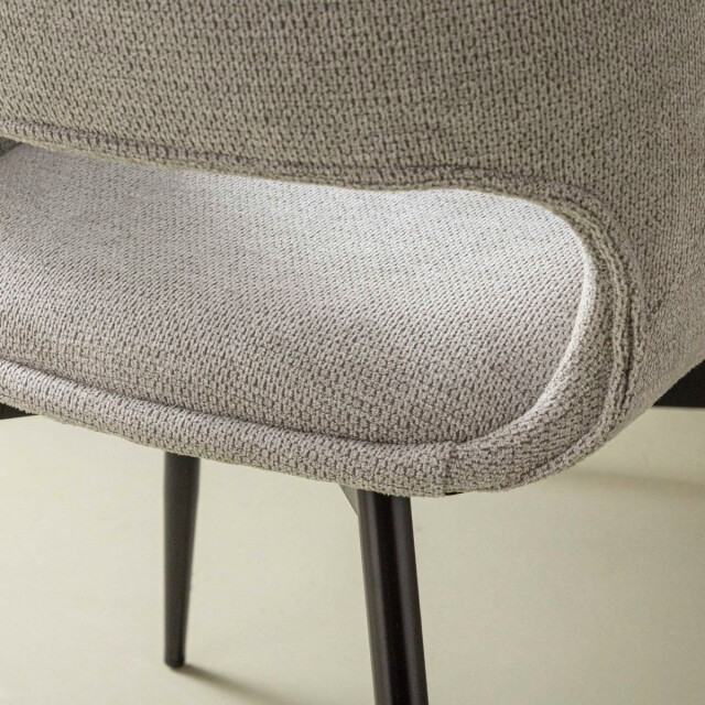 Signature Set van 6 stoelen in stof met metalen onderstel l51 cm elodie 2981043 large