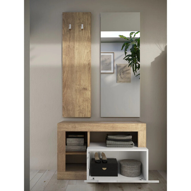 CaliCosy Set 3 stuks met klein meubel, wandkapstok en spiegel hamburg h165 cm 2930361 large