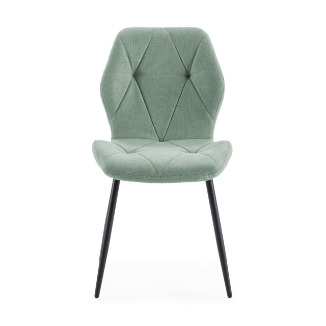 CaliCosy Set van 4 stoelen in stof met zwarte metalen poten l47,5 cm luna 3078794 large