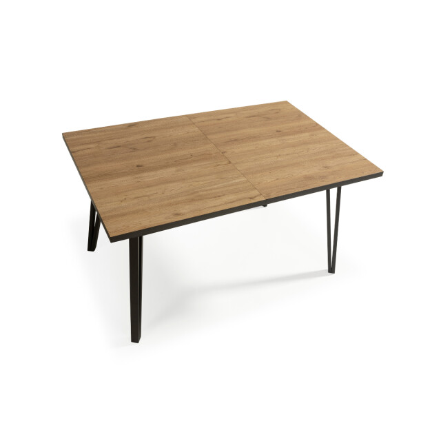 CaliCosy Uitschuifbare tafel van 140 tot 180 cm met zwarte metalen poten cleo 3079549 large