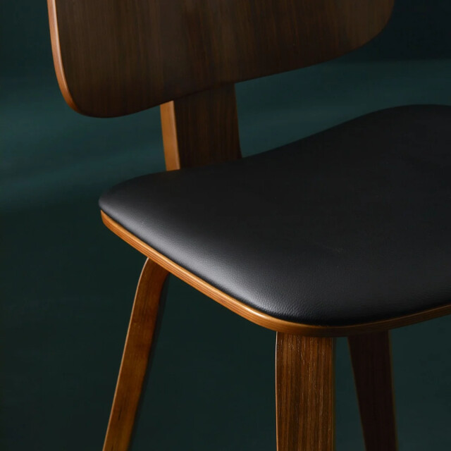 Signature Set van 6 stoelen in zwart vinyl h80,5 cm brand 3066914 large