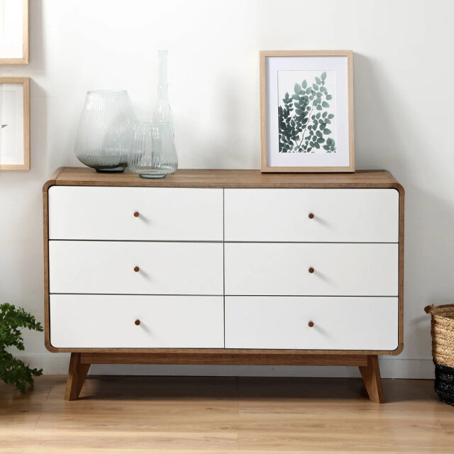 CaliCosy Commode 6 laden houtdecor en wit albura 2948212 large