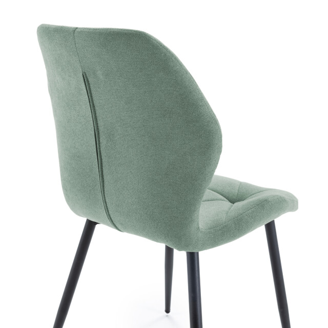 CaliCosy Set van 4 stoelen in stof met zwarte metalen poten l47,5 cm luna 3078794 large
