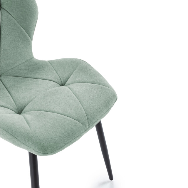 CaliCosy Set van 4 stoelen in stof met zwarte metalen poten l47,5 cm luna 3078794 large