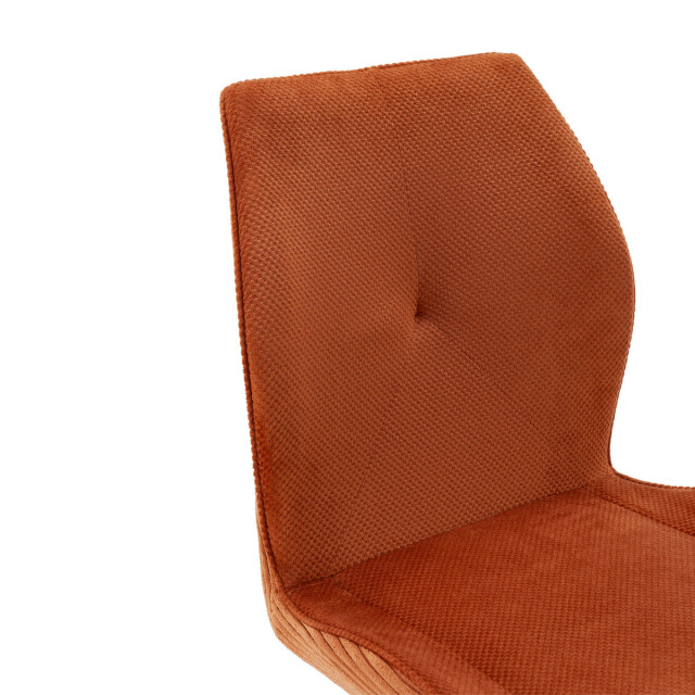 CaliCosy Set van 2 stoelen in stof met zwarte metalen poten l45 cm adaya 3078568 large