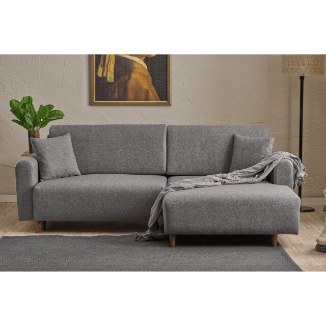 CaliCosy Hoekbank met slaapfunctie en rechtse chaise longue in stof l246 cm mane 3079648 large