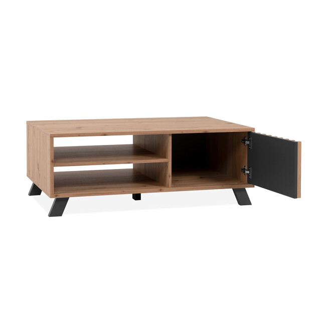 CaliCosy Salontafel 1 deur en 2 nissen decor eiken ambachtelijk l111 cm lublin 2930160 large