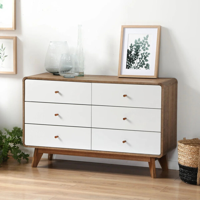 CaliCosy Commode 6 laden houtdecor en wit albura 2948212 large