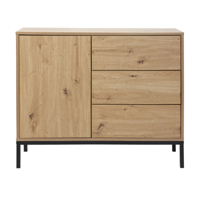 CaliCosy Commode 1 deur 3 laden eikendecor l90 x h80 cm lenny 2930240 large